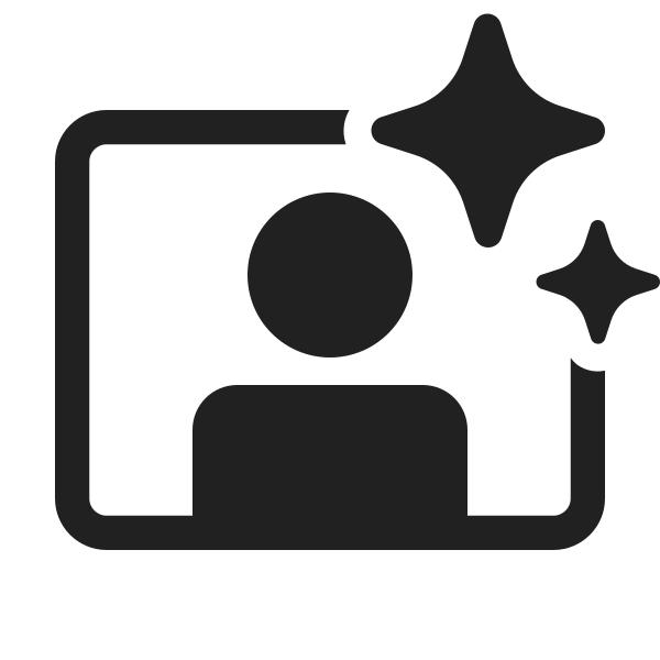 Ic Fluent Video Person Sparkle 48 Filled