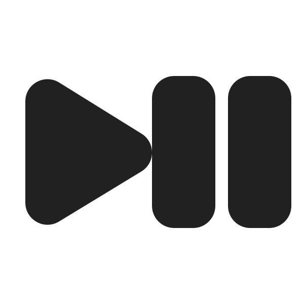 Ic Fluent Video Play Pause 24 Filled