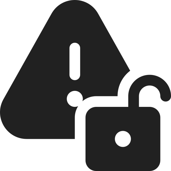 Ic Fluent Warning Lock Open 16 Filled