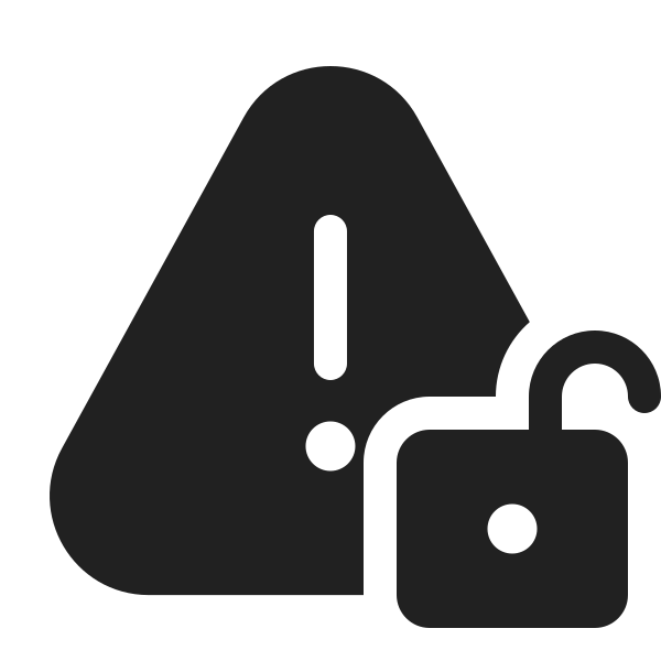 Ic Fluent Warning Lock Open 20 Filled