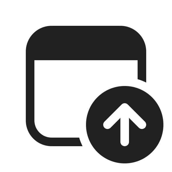 Ic Fluent Window Arrow Up 20 Filled