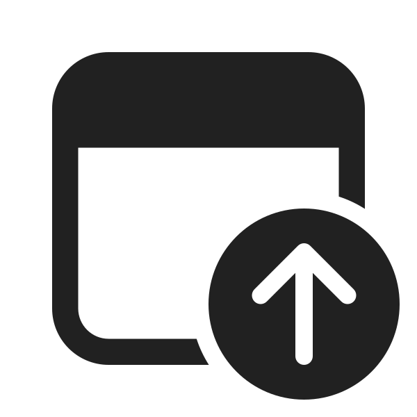 Ic Fluent Window Arrow Up 24 Filled