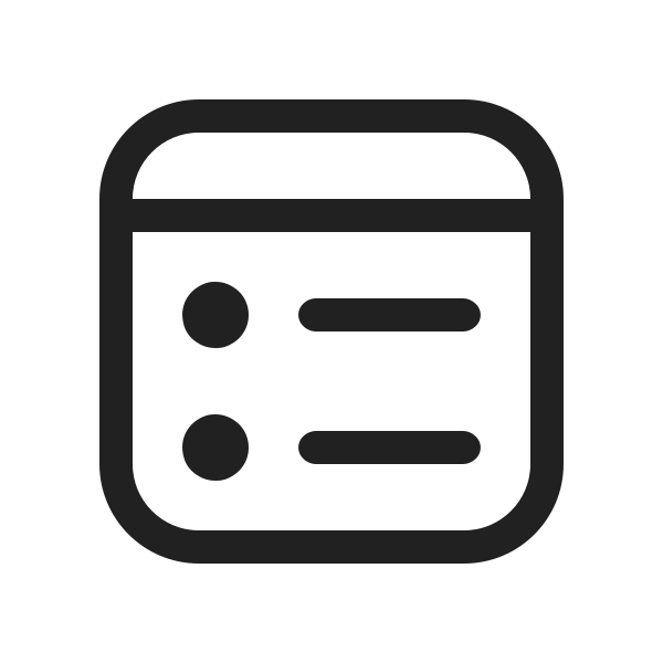 Ic Fluent Window Bullet List 20 Regular
