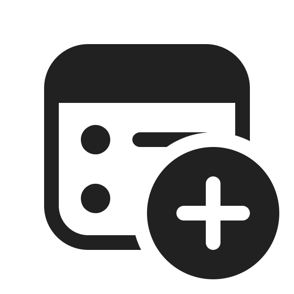 Ic Fluent Window Bullet List Add 20 Filled