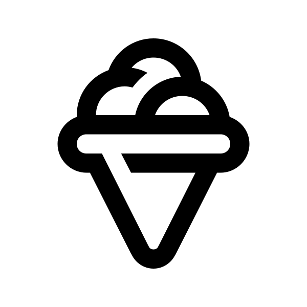 Ice Cream Solid Vector