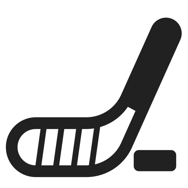 Ice Hockey High Contrast Vector