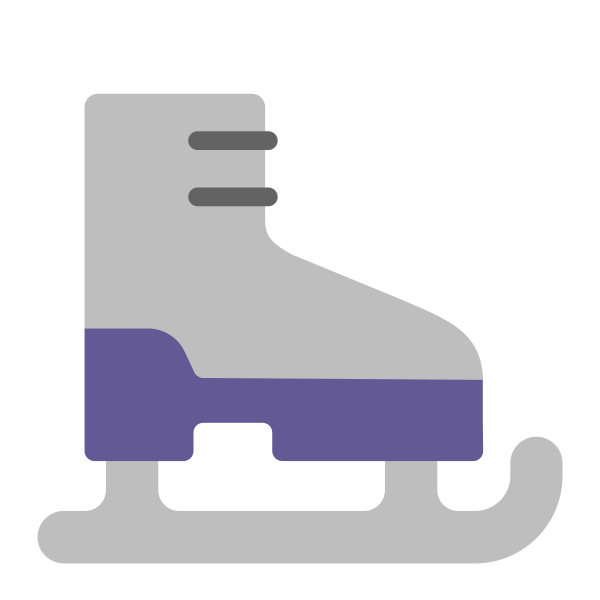 Ice Skate Flat Vector