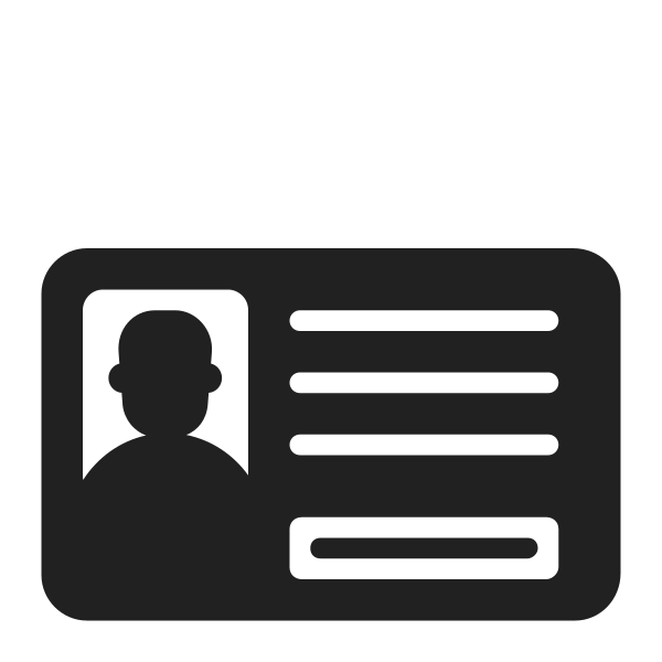 Identification Card High Contrast Vector