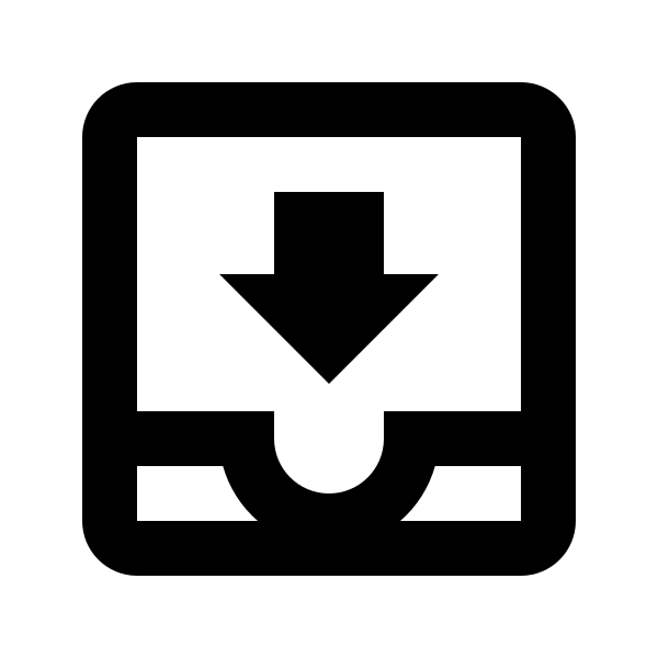 Inbox Arrow Down Outline