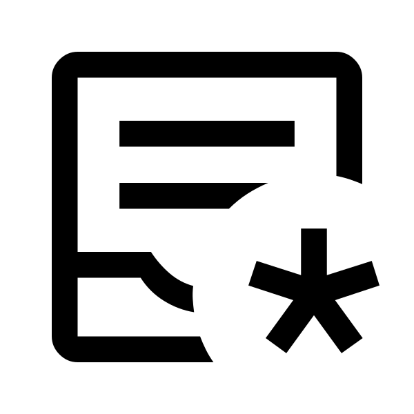 Inbox Text Asterisk