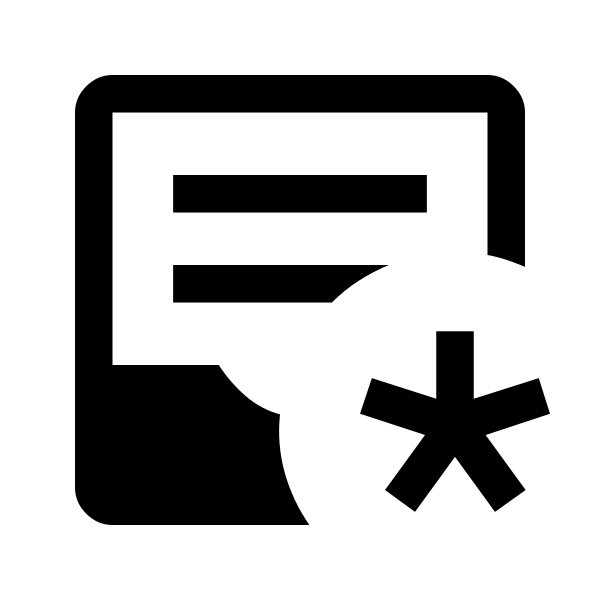 Inbox Text Asterisk Fill