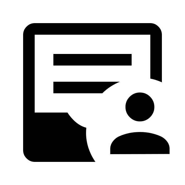 Inbox Text Person Fill