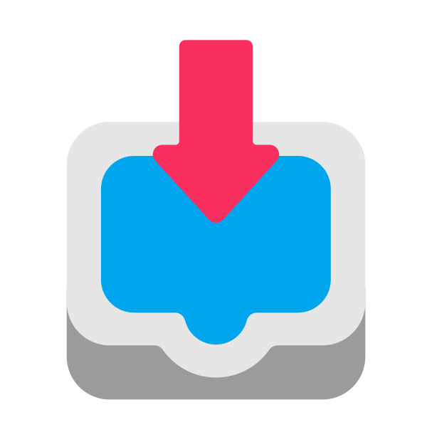 Inbox Tray Flat Vector