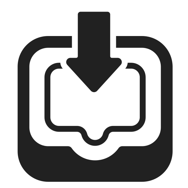 Inbox Tray High Contrast Vector