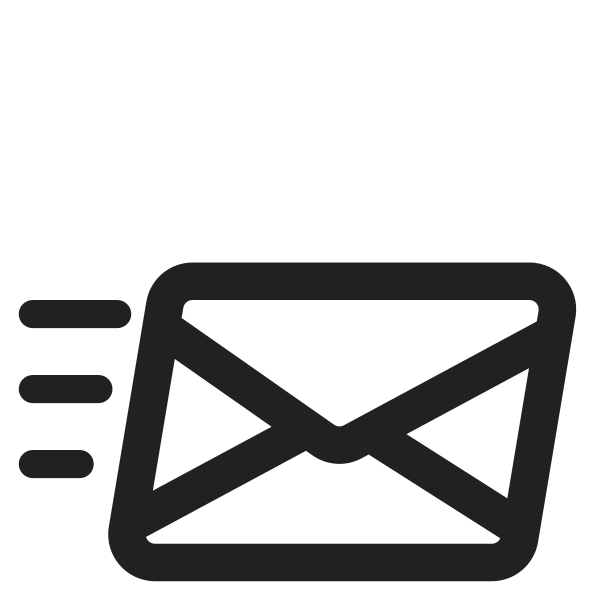 Incoming Envelope High Contrast Vector