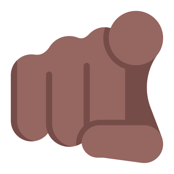 Index Pointing At The Viewer Flat Medium Dark Vector