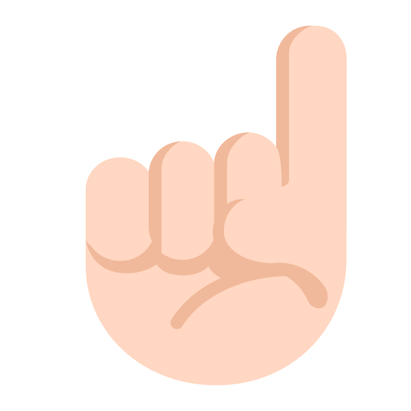 Index Pointing Up Flat Light Vector