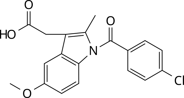 Indometacin Skeletal Formula From Xtal 2003