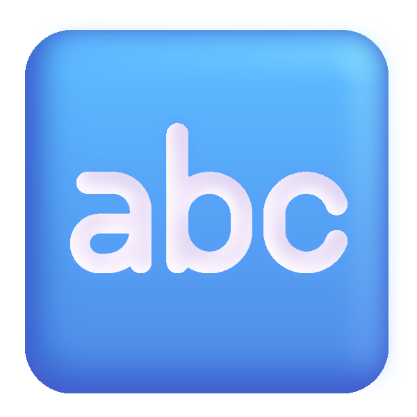 Input Latin Letters Color Vector