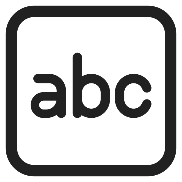 Input Latin Letters High Contrast Vector