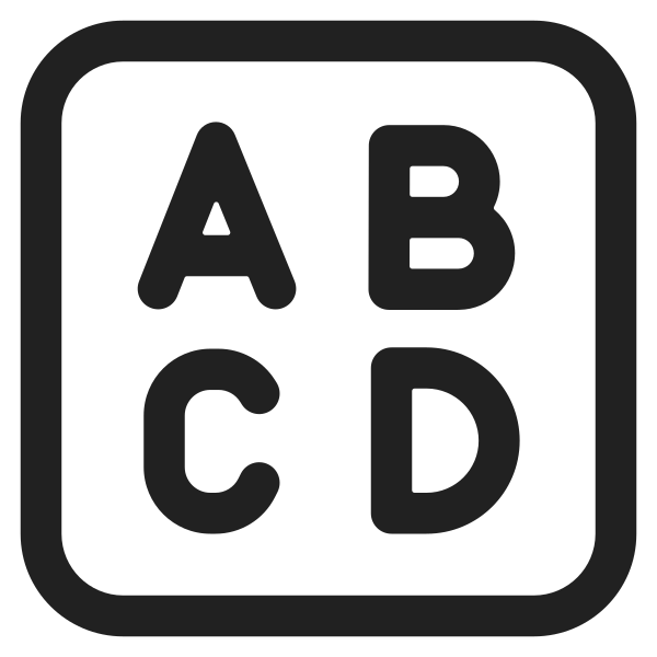 Input Latin Uppercase High Contrast Vector