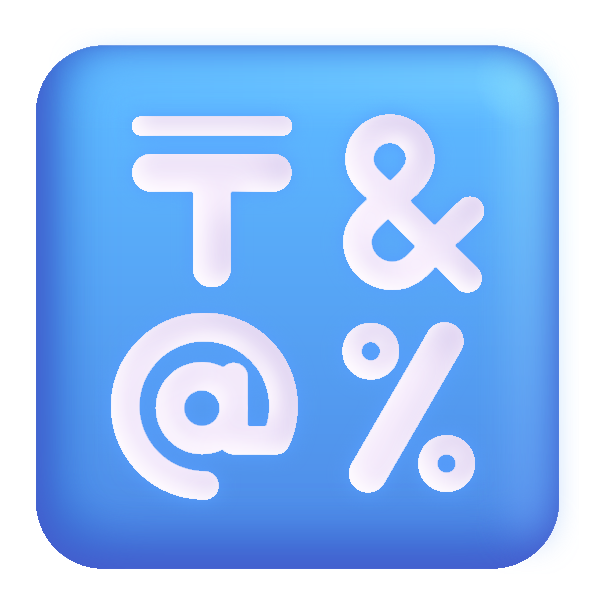 Input Symbols Color Vector