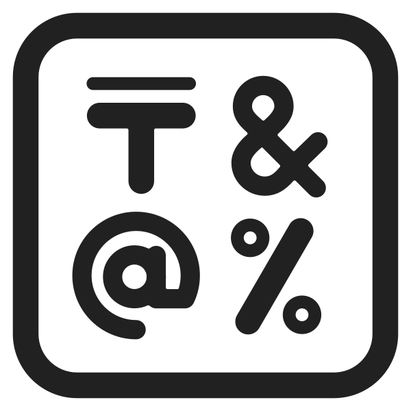Input Symbols High Contrast