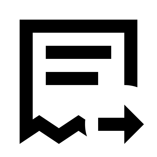 Invoice Text Arrow Right Outline
