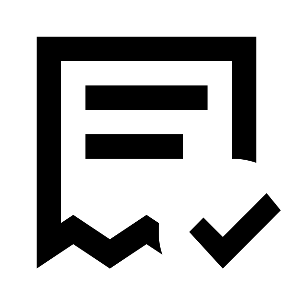 Invoice Text Check Outline