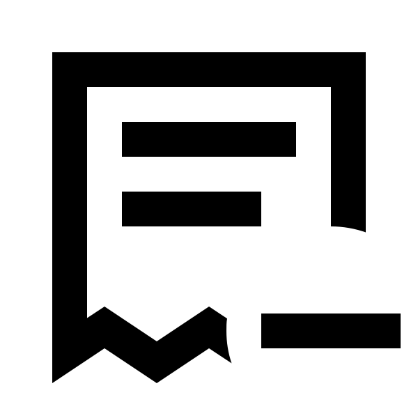 Invoice Text Minus Outline