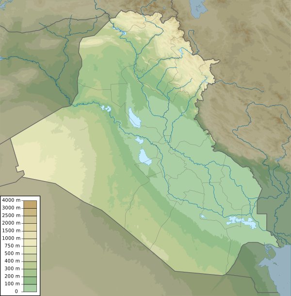 Iraq physical map