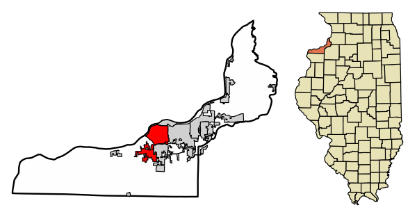 Island County Illinois Incorporated And Unincorporated Areas Rock Island Highlighted