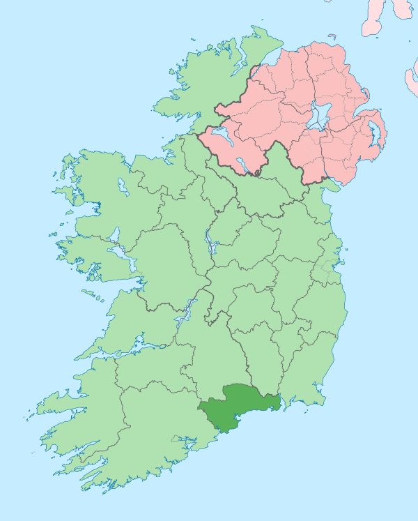 Island Of Ireland Location Map Waterford