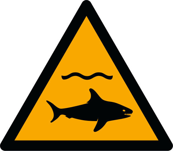 ISO 7010 W054 Warning; Sharks