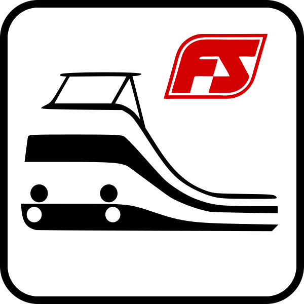 Italian Traffic Signs   Simbolo Stazione FS (figura II 115)