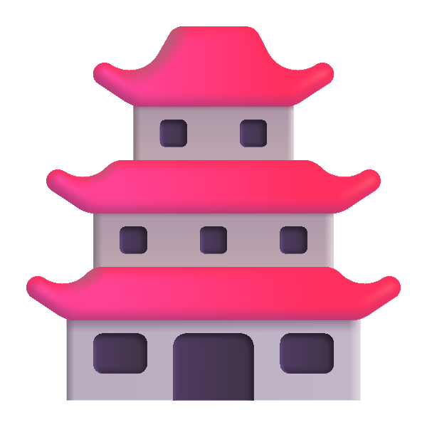 Japanese Castle Color Vector