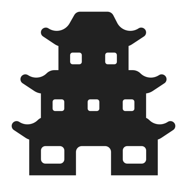 Japanese Castle High Contrast
