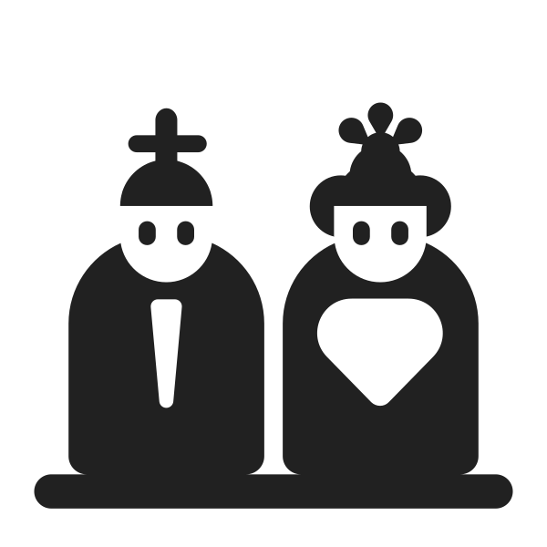 Japanese Dolls High Contrast Vector