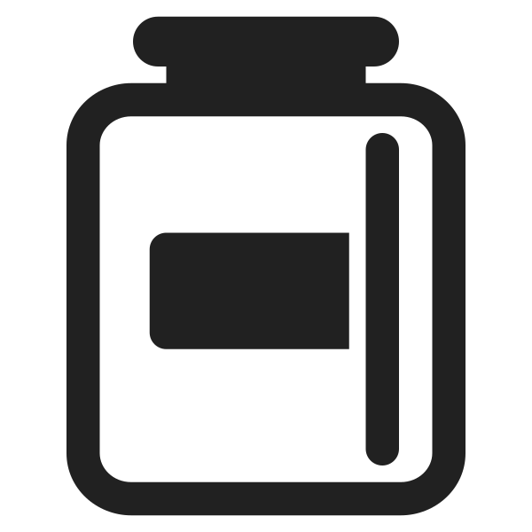 Jar High Contrast Vector