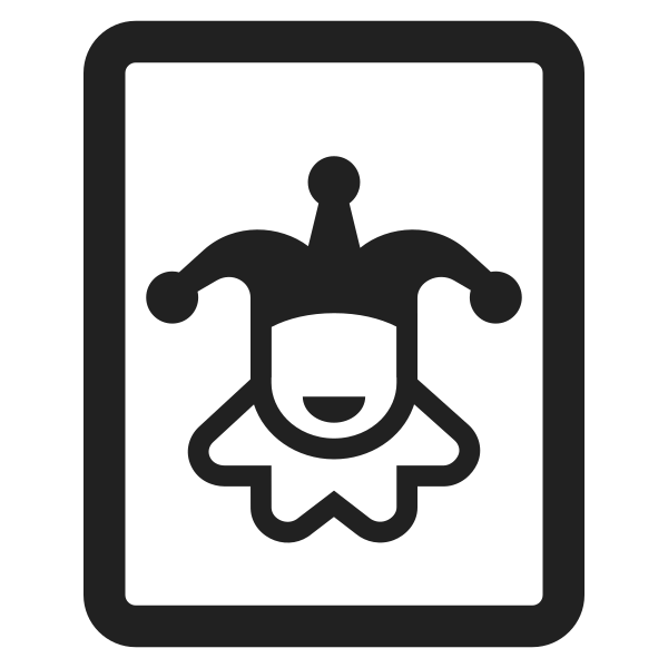 Joker High Contrast Vector