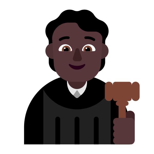 Judge Flat Dark Vector