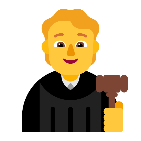 Judge Flat Default Vector