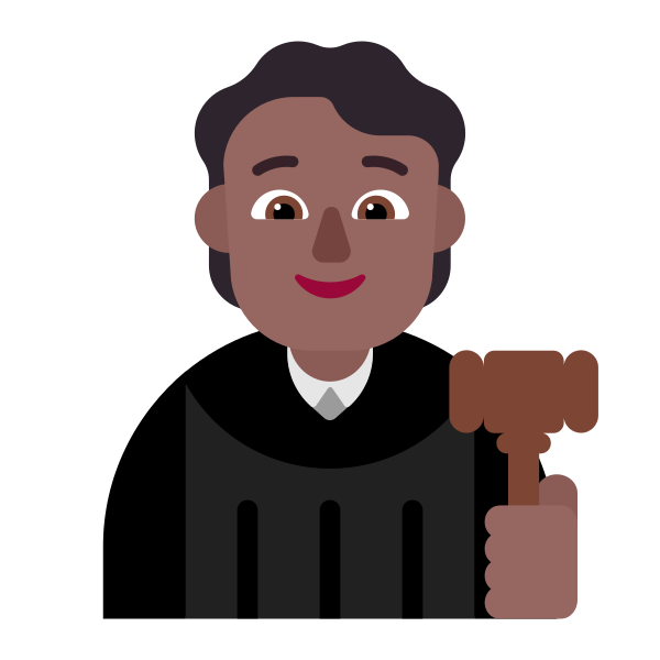 Judge Flat Medium Dark Vector