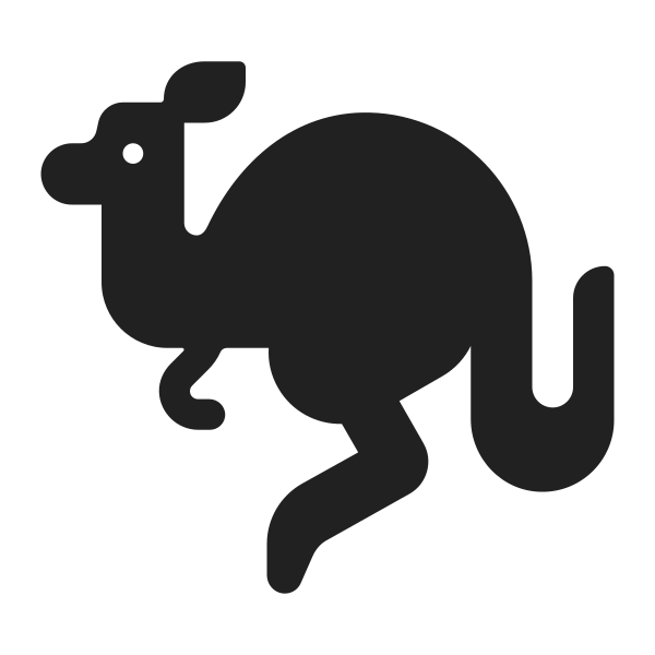 Kangaroo High Contrast Vector