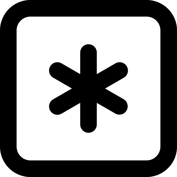 Key Asterisk 16