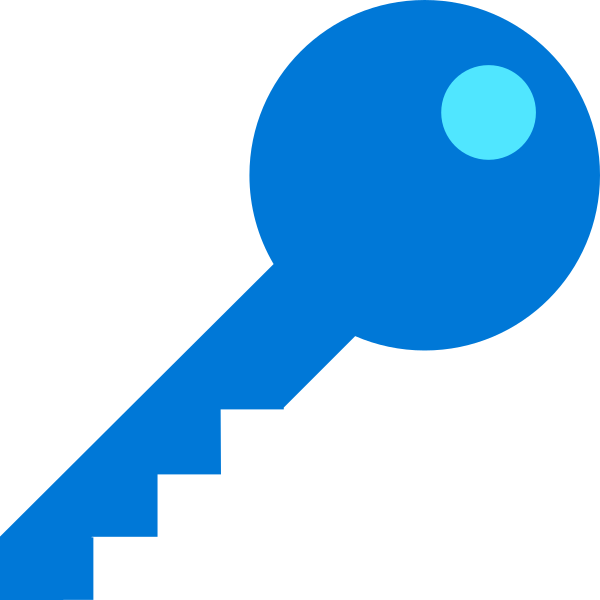 Key Blue Vector