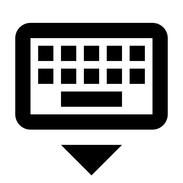 Keyboard Close Outline