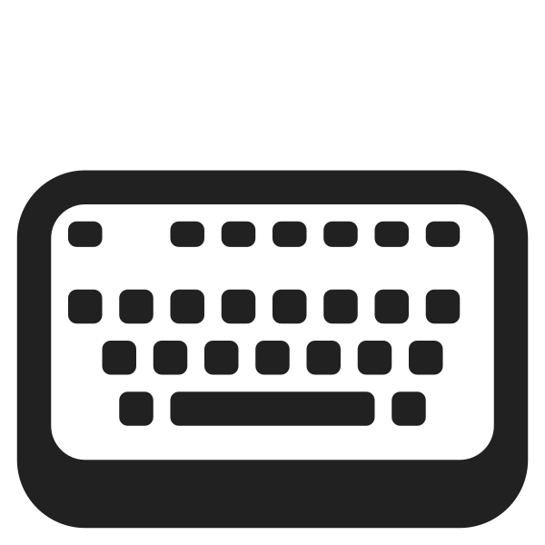 Keyboard High Contrast Vector