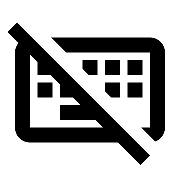 Keyboard Off Outline