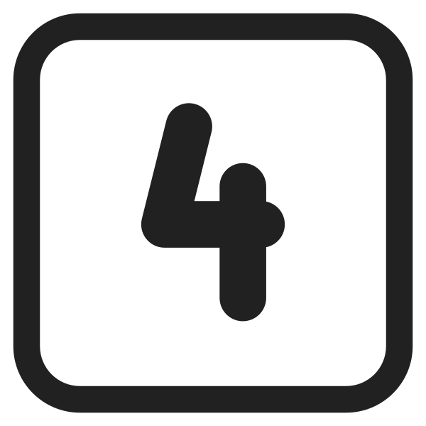 Keycap 4 High Contrast Vector